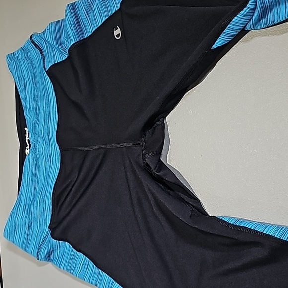 Champion medium black and blue athletic leggings - Picture 6 of 8